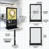 Écran d'affichage numérique Full HD CH, moniteur publicitaire sur pied pour intérieur, 10,1 pouces, pour la signalisation en magasin, la navigation en centre commercial