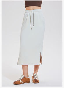 <span class=keywords><strong>Falda</strong></span> de traje de cintura alta para mujer de temperamento profesional <span class=keywords><strong>falda</strong></span> dividida de media longitud delgada para estilo de viaje - Product Image 6