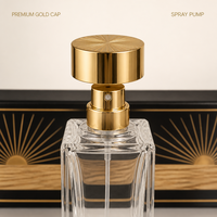 Flacon de parfum vide rechargeable en forme de stylo de 35 ml, avec atomiseur en verre et capuchon doré, style arabe, personnalisable avec logo, vente en gros