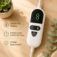 Direkt vom Hersteller: Elektrische Heizdecke mit Digitaler Steuerung & Timer, Flanell-Material, Erfüllt EU-Sicherheitsstandard