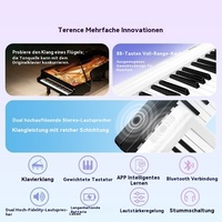 TERENCE V10 Foldable Piano 88 Key Weighted Digital Piano Electric Keyboard Musical Instrument for Home Use