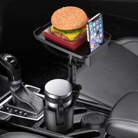 Soporte Multifuncional 3 en 1 para Teléfono de Coche, de Plástico, con Altura Ajustable, Base Expandible y Bandeja para Vasos, Kit Interior SHUNWEI