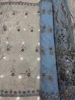 Tissu en filet artisanal Zam Zam, respirant et imperméable, pour vêtements de mariage et de soirée, fabriqué en Inde