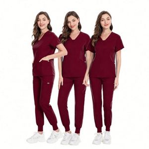Wholesale Custom Logo Jogger Scrubs Set Hospital Womens Scrub Pants 4-<b>Way</b> Stretch Breathable Medical Uniforms for Women Nurse - Product Image 2
