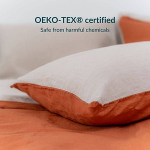 Solid Color Linen Pillow <b>Cover</b> Set Color Block <b>Cushion</b> <b>Cover</b> for Home Use Bamboo Material for Hotel or Throw Pillow - Product Image 6