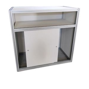 Comptoir <span class=keywords><strong>pliable</strong></span> en aluminium durable avec serrure et affichage publicitaire pour les salons professionnels, les foires commerciales et les stands d'exposition - Product Image 1