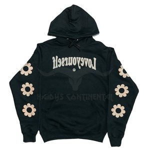 Vente en gros 2024 sweat à capuche décontracté à motif solide pour hommes hiver coton polyester imprimé col à capuche teint uni vêtements d'hiver en vente - Product Image 1
