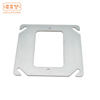 Cache-dispositif carré simple en acier prégalvanisé 4x4 pouces pour boîtes de jonction électriques métalliques standard américaines