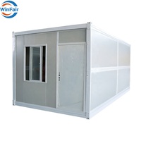 Maison conteneur en acier modulaire préfabriquée moderne pliable WinFair, 20 pieds, pour le Maroc, maisons mobiles compactes fabriquées en Chine