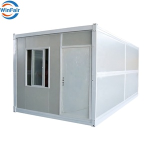 Maison conteneur en acier modulaire préfabriquée moderne pliable WinFair, 20 pieds, pour le <span class=keywords><strong>Maroc</strong></span>, maisons mobiles compactes fabriquées en Chine - Product Image 1
