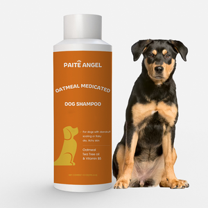 カスタマイズオーガニックドッグシャンプーオートミールビタミンB5はフケとフレークを取り除き、乾燥肌の薬用シャンプー犬を落ち着かせます - Product Image 5