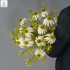 High-end 51cm yapay ekinezya buket nemlendirici el mor <span class=keywords><strong>Coneflower</strong></span> gerçek çiçekler düğün dekorasyon - Product Image 2