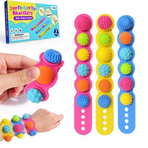 thumbnail image 2 of Fidget Toy 6Pcs S Slap Bracelets, Textured Silicone Sensory Stress 2 of 14