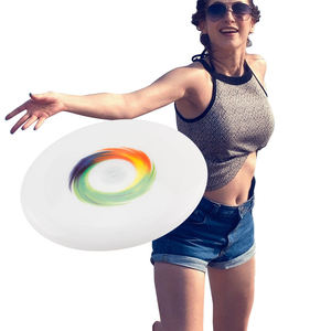 Disque de sport durable 20/25/26,5/30 cm pour intérieur et extérieur, jeu interactif de lancer, jouet disque volant lumineux pour enfants et adultes - Product Image 1