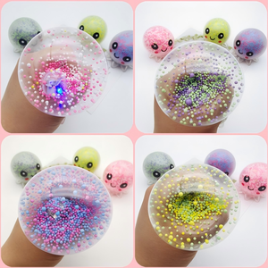 Glowing Octopus Squeeze Toy TPR Stress Relief Fidget Toy with <b>Bubble</b> Beads Cute Light up Squishy Toy for <b>Kids</b> Adults - Product Image 4