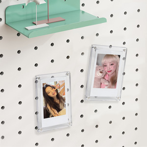 Mini cadre photo magnétique carré de 3 pouces à assembler, autocollant en métal cristallin pour réfrigérateur, pour <span class=keywords><strong>photos</strong></span> personnalisées - Product Image 4