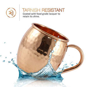Özel 100% el işi 16 oz bardak moskova Mule kupa 4 kokteyl bakır payet ile setleri - Product Image 4