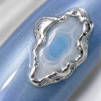 Ongles artificiels bleus 3D faits à la main de haute qualité, prix de gros, OEM ODM, étiquette privée, faux ongles