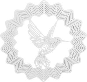 สปินเนอร์สแตนเลสกระจกเย็นสำหรับกลางแจ้งตีระฆังโลหะแบบหมุนได้3D ตกแต่งบ้านแบบแขวนกังหันลม - Product Image 1