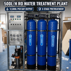 Sistema Industriale di Trattamento <span class=keywords><strong>Acqua</strong></span> a Osmosi Inversa 500L/H, Impianto di Produzione <span class=keywords><strong>Acqua</strong></span> Potabile in Sacchetto a 3 Stadi di Pretrattamento, 1 Anno di Garanzia - Product Image 1