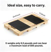 Plataforma de Madera para Bandas de Resistencia, Base para Ejercicios de Fitness, Tabla de Ejercicios para Gimnasio en Casa
