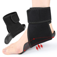 Orthèse de cheville portable avec soutien de la voûte plantaire pour arches basses et correction des jambes en X/O, demi-semelle en TPE pour la protection de la cheville lors du football et de la course à pied