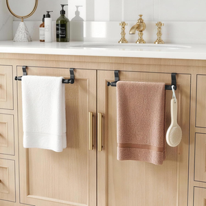 Juego <span class=keywords><strong>de</strong></span> 2 Organizadores <span class=keywords><strong>de</strong></span> Acero Inoxidable para Puertas <span class=keywords><strong>de</strong></span> Armarios <span class=keywords><strong>de</strong></span> Cocina: Toallero y Porta Paños con Ganchos - Product Image 3