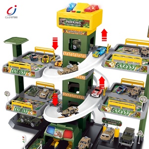 Chengji 69 pièces Ensemble de jouets de <span class=keywords><strong>garage</strong></span> pour enfants, construction et assemblage, avec voitures miniatures à encastrer, <span class=keywords><strong>garage</strong></span> <span class=keywords><strong>dinosaure</strong></span> et parking à 5 étages - Product Image 4