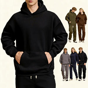 Sudadera con Capucha Personalizada con Logotipo, 100% Algodón Ecológico, para Hombre, Informal, Suave, de Color Sólido, Manga Corta, con Bolsillo - Product Image 3