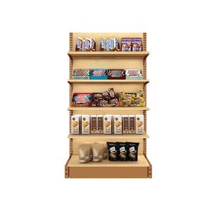 Estanterías Metálicas <span class=keywords><strong>de</strong></span> Alta Resistencia <span class=keywords><strong>de</strong></span> Una Sola Cara con Múltiples Niveles para Tiendas <span class=keywords><strong>de</strong></span> Abarrotes y Supermercados, con Acabado Melamina - Product Image 1