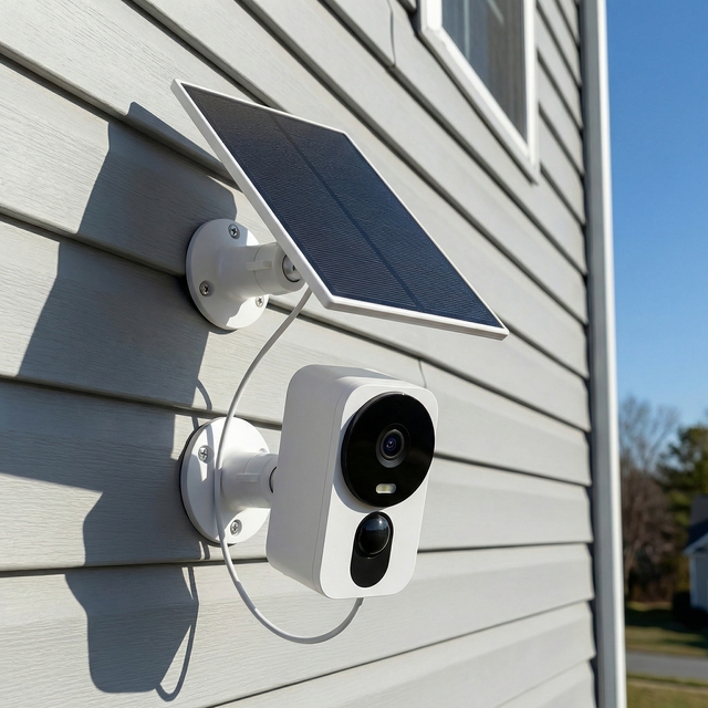 Solar Panel Powered Wireless IP Camera Outdoor WiFi Battery Security Camera 3MP Full Color Night Vision for Garden Farm