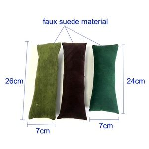 Braccialetto in pelle scamosciata verde all'ingrosso della fabbrica cinese cuscino espositivo per gioielli - Product Image 4