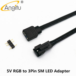 Shuangitu — bande lumineuse LED RGB, smd ARGB, 3Pin/4Pin, 12v/5V, câble adaptateur de contrôle, éclairage d'intérieur - Product Image 2