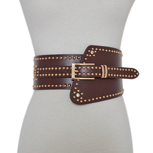 Punk Style Renaissance Élastique Corset Ceintures pour Femmes Steampunk Large Clouté Taille <span class=keywords><strong>Ceinture</strong></span> <span class=keywords><strong>Pirate</strong></span> Halloween Costume - Product Image 4