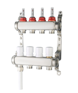 Collettore Moderno in Acciaio Inox con Flussometro per Sistemi di <span class=keywords><strong>Riscaldamento</strong></span> <span class=keywords><strong>a</strong></span> <span class=keywords><strong>Pavimento</strong></span> Idronico per Cucina, Bagno, Soggiorno e Appartamenti - Product Image 2