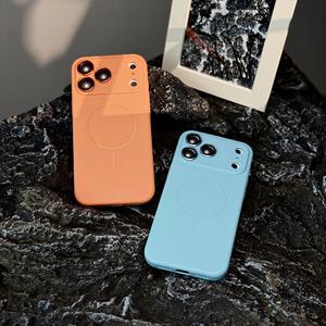 เคสโทรศัพท์แม่เหล็กสีลูกกวาดพร้อมเคสโทรศัพท์มือถือกระจกวัสดุ TPU สำหรับ <span class=keywords><strong>iPhone</strong></span> 17 Air 16 15 14 PLUS 13 <span class=keywords><strong>12</strong></span> 11 <span class=keywords><strong>PRO</strong></span> <span class=keywords><strong>MAX</strong></span> - Product Image 2