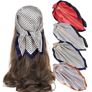 2022 New Fashion Chiffon Head <b>Scarf</b> Digital Print 60x60 Silk Satin <b>Scarf</b> for Women Spring - Product Image 1