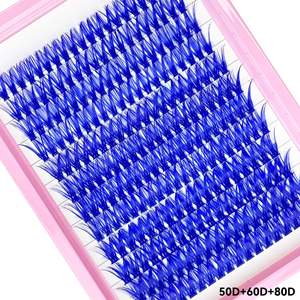 Extensiones de Pestañas de Color <span class=keywords><strong>Rosa</strong></span>, Volumen C D, Maquillaje de Pestañas, Floración Rápida, Extensiones de Pestañas Autoventiladas - Product Image 2