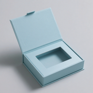 Tùy Chỉnh Sang Trọng Từ Hộp Bao Bì Có Thể Tái Chế Các Tông Hình Chữ Nhật Nắp Nắp Nam Châm Hộp Quà Tặng Với Rõ Ràng PVC Cửa Sổ Và Satin - Product Image 2