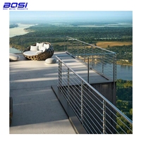 Offre Spéciale – Main courante de balcon en verre BOSI moderne en acier inoxydable 304 pour escalier et terrasse extérieure, hauteur personnalisable