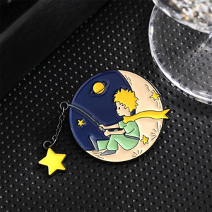 Insignia de Aleación Electrochapada de la Serie <span class=keywords><strong>El</strong></span> Principito con Diseño de Rosa para Decoración de Bodas, Cumpleaños y Fiestas - Product Image 4