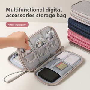 Sac de rangement portable étanche à motif anti-grains avec fermeture éclair pour câble de données, batterie externe, clé USB et écouteurs - Product Image 2