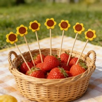 Mini brochettes en bambou pour kebab, cocktail, barbecue, fourchettes à fruits de qualité alimentaire pour mariage, fête de jardin, buffet, décorations de cupcakes