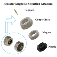 Nuevos Adaptadores USB de Alta Potencia de 10 Pines Denentech, Conector Magnético Circular de Latón Macho y Hembra, Nuevos Productos para PCB