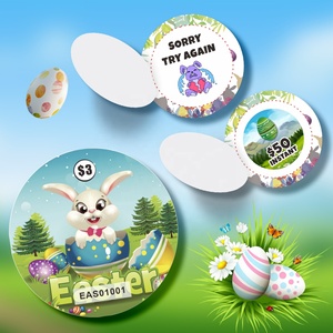 Tarjetas de Pascua con Sistema de Desgarrar, Precios de Fábrica, Tamaños Personalizados, Colores y Formas, Impresión Digital, Etiquetas Desgarrables, Boletos de Lotería - Product Image 1