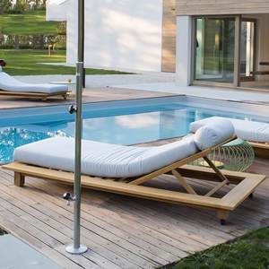 Chaise longue <span class=keywords><strong>de</strong></span> jardin en teck pour les pauses déjeuner, chaise longue <span class=keywords><strong>de</strong></span> piscine d'hôtel, chaise <span class=keywords><strong>de</strong></span> plage en bois massif <span class=keywords><strong>de</strong></span> loisirs - Product Image 2