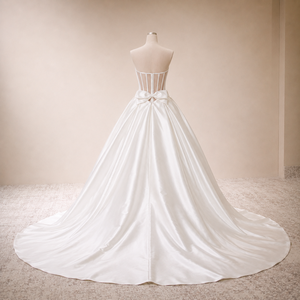 <span class=keywords><strong>Abito</strong></span> <span class=keywords><strong>da</strong></span> <span class=keywords><strong>Sposa</strong></span> di Lusso Stile Ball Gown Senza Spalline con Corsetto Trasparente in Raso con <span class=keywords><strong>Tasche</strong></span>, Taglie Forti, per Ballo di Fine Anno e Quinceañera, Personalizzabile, Produzione all'Ingrosso - Product Image 3