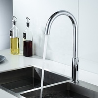 Robinet de cuisine en laiton à trou unique Momali, à montage sur plan, avec capteur, pour eau chaude et froide, idéal pour hôtels et parcs