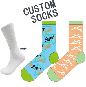 Kostenloses Design Verpackung kundenspezifische Crew hohe Qualität Socken kundenspezifisches Design Socken Großhandel Designer-Socken