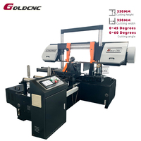 GOLDCNC Bande de mesure automatique GZ4235X, double colonne horizontale manuelle, réglable multi-angle 0-60 degrés, pour la découpe de métaux